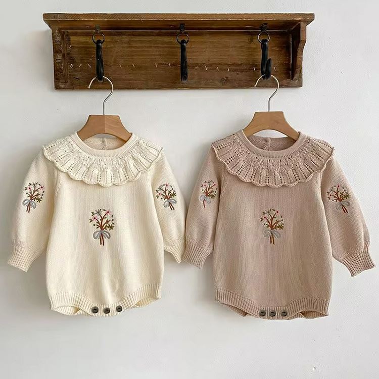 Embroidered Baby Romper Girl