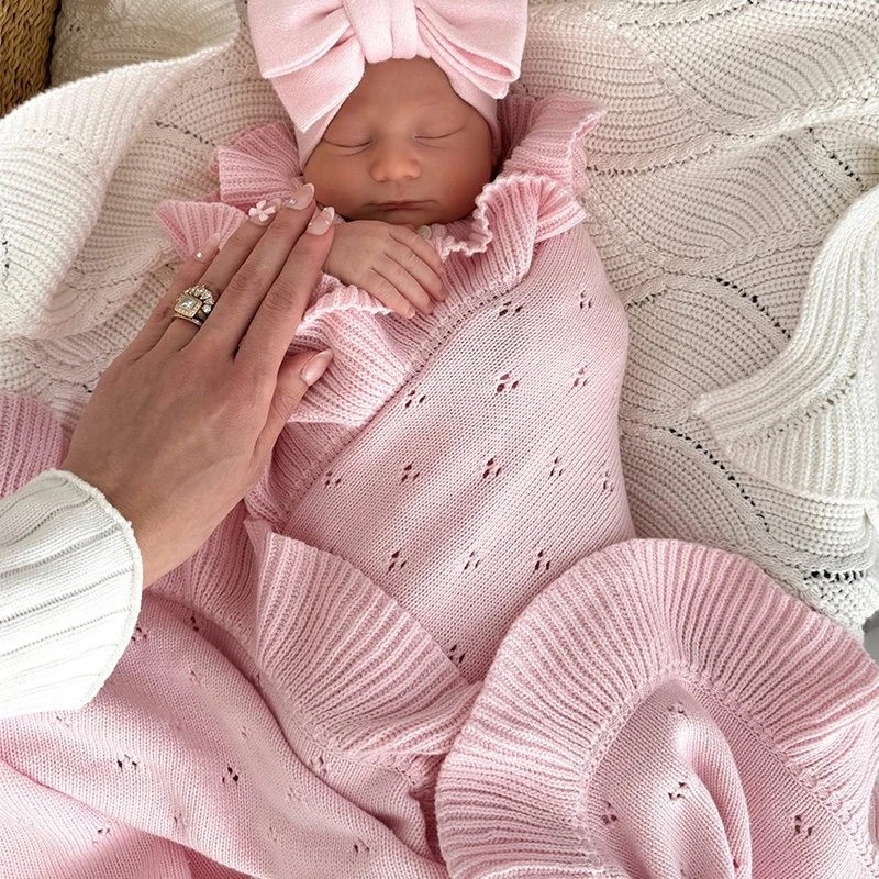 pink baby knit blanket pink baby knit blanket