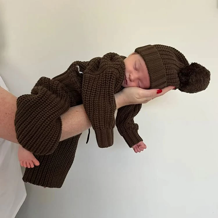 Pure Cotton Newborn Baby Sweater Set