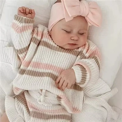 Adjustable Knitted Baby Sweater Set