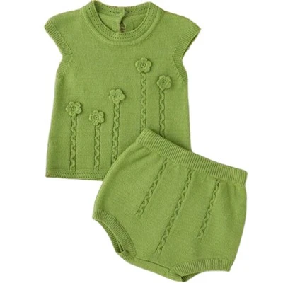 Baby Sweater Vest Knit Shorts Set