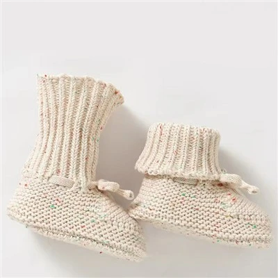 Soft Cotton Knit Baby Booties
